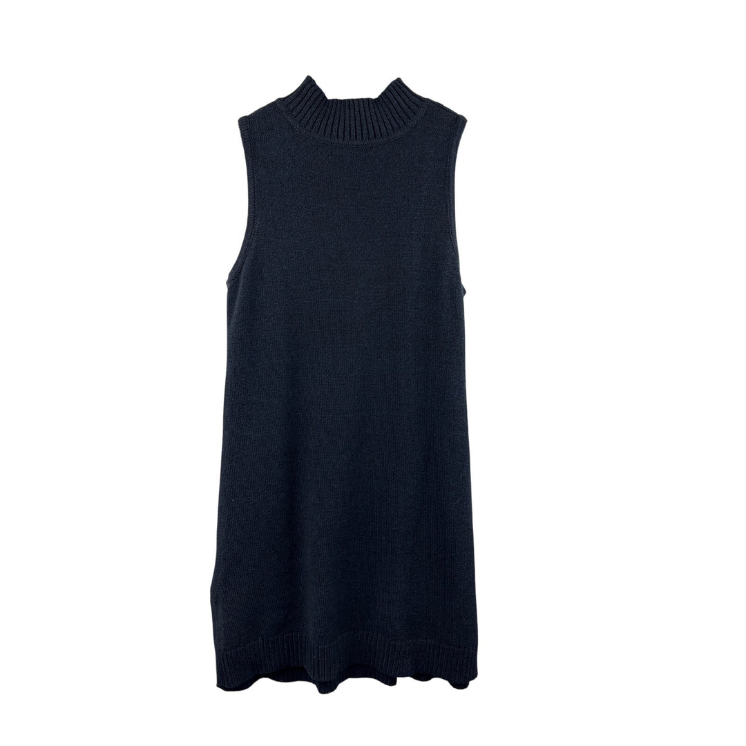 Women’s Style & Co. Small Navy Sleeveless Mock Turtleneck Sweater Dress