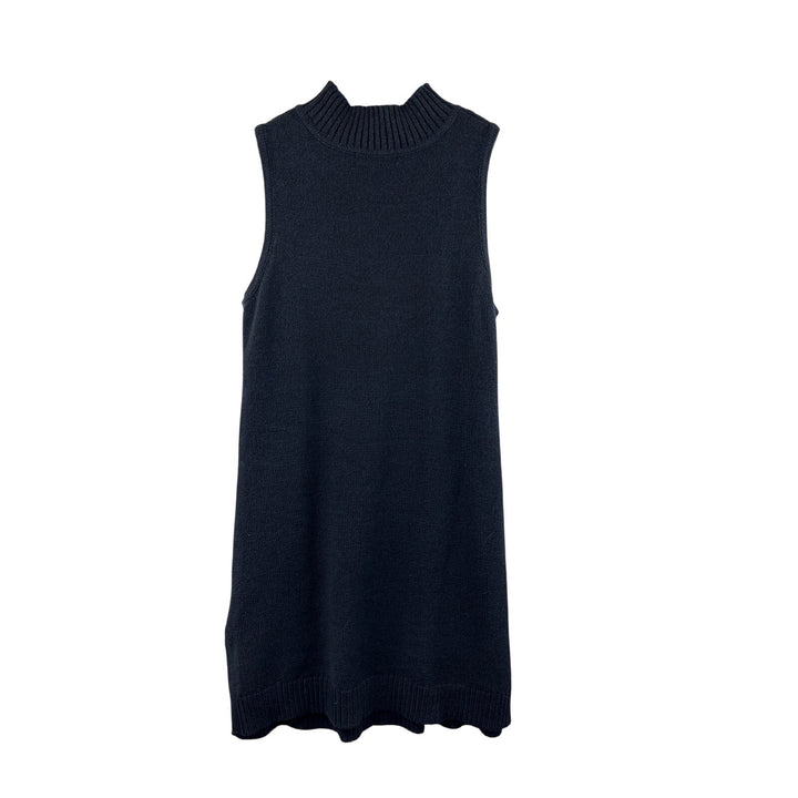 Women’s Style & Co. Small Navy Sleeveless Mock Turtleneck Sweater Dress
