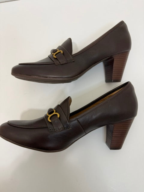 Sofft Leona Leather Loafer Pumps Chocolate NWT Sz9.5