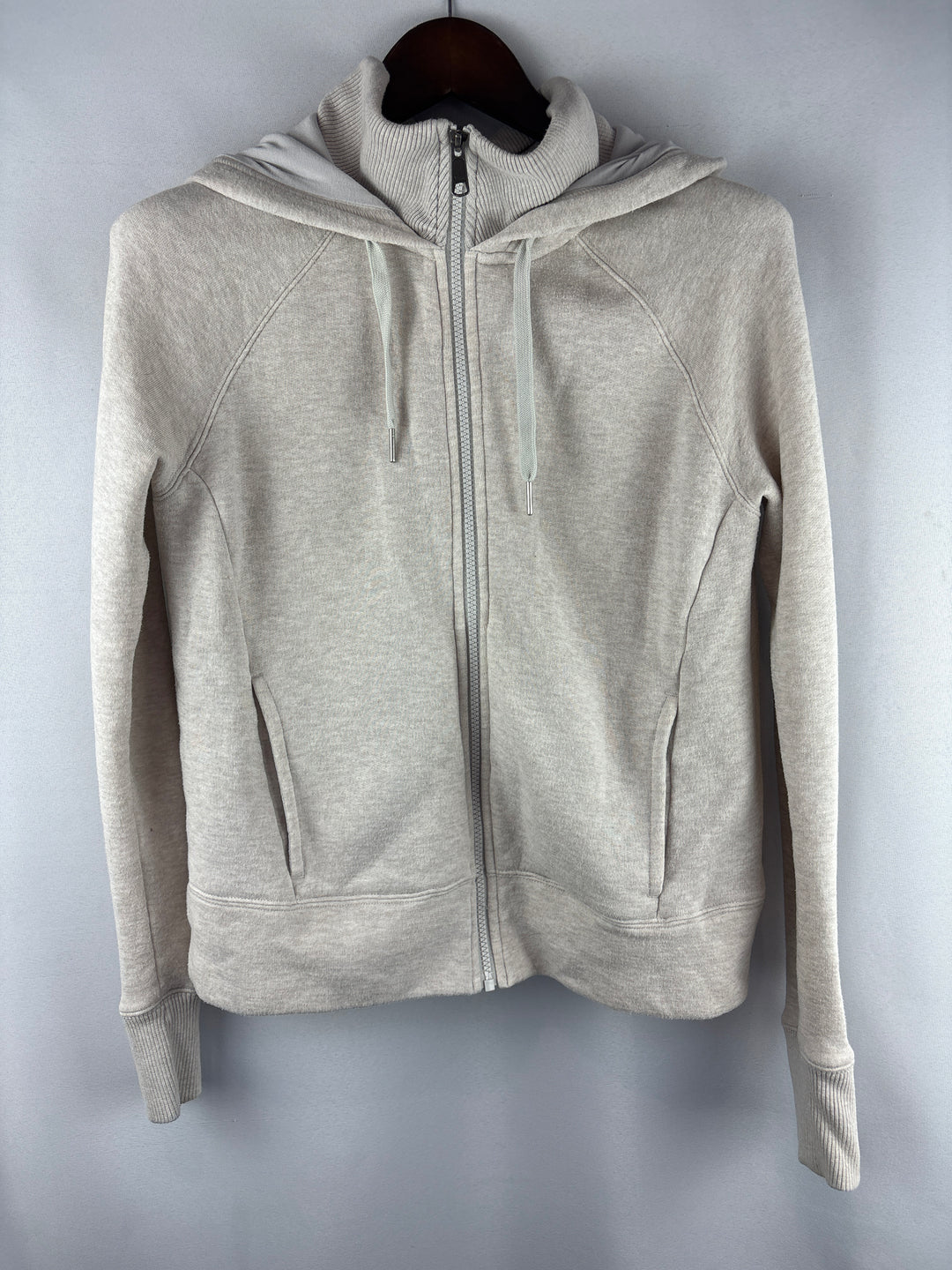 Women’s Zella Small Pale Gray Zip-Up Hoodie