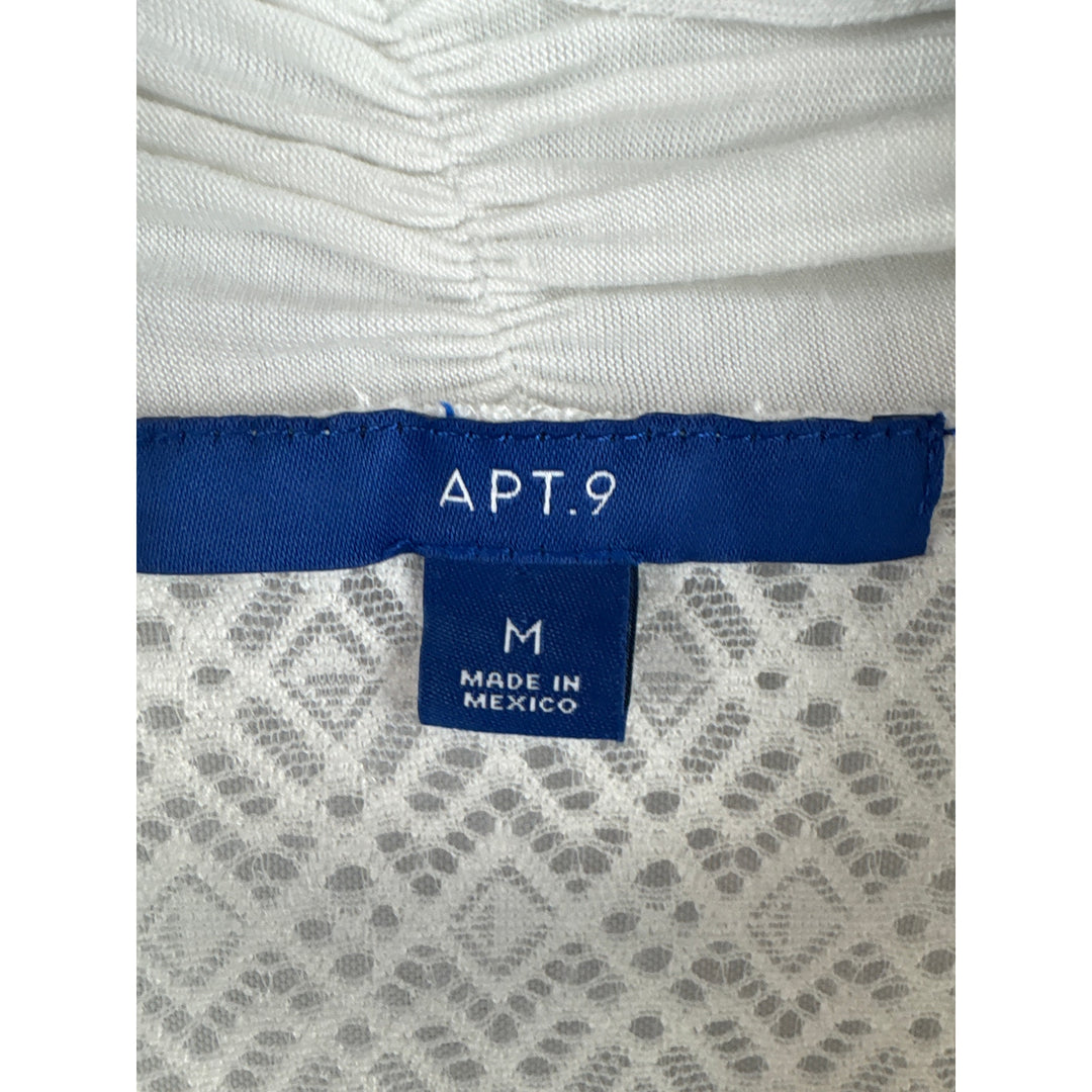 Women’s Apt. 9 White Vest w/ Lace Detailing