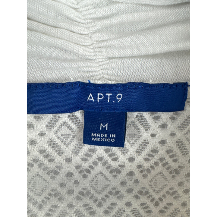 Women’s Apt. 9 White Vest w/ Lace Detailing