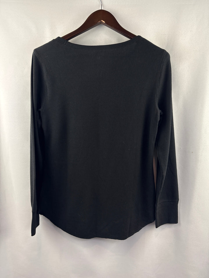 Women’s Old Navy Large Black Thermal Long Sleeve Graphic Shirt