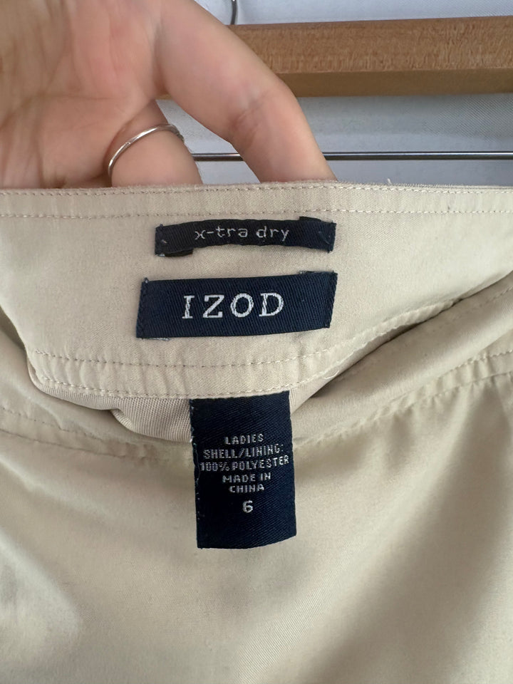 Women’s Izod Size 6 Khaki Sports Skort