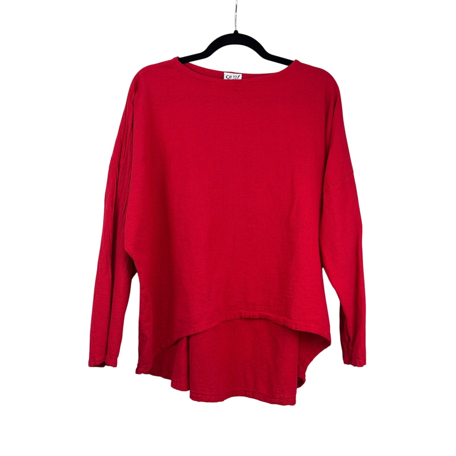 Oh My Gauze! Women’s Red Long Sleeve Blouse Size 2 – 100% Cotton Boho Top