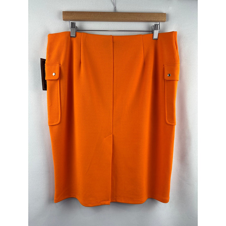 Women’s NYCC Large Bright Orange Pencil Skirt