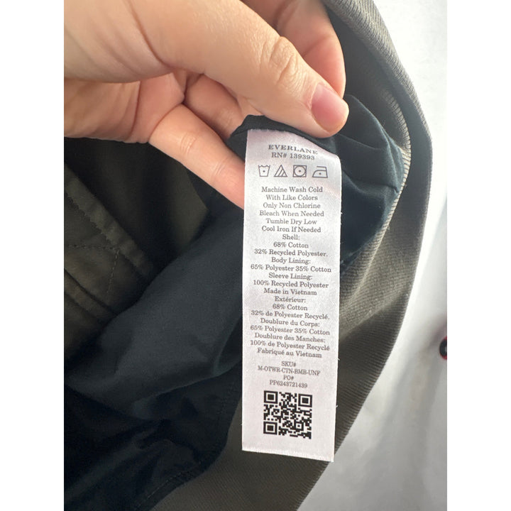 Men’s Everlane Small Army Green Military Style Bomber Jacket