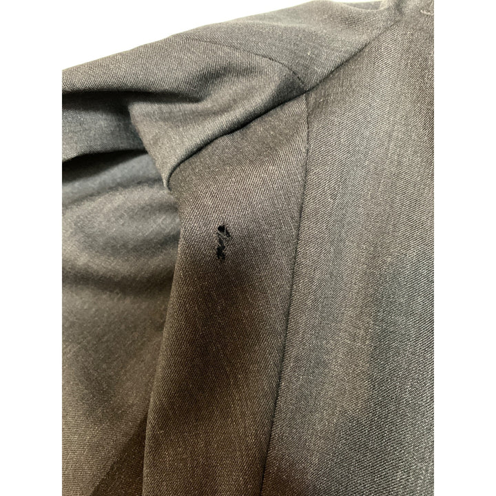 Joseph & Feiss Mens Dress Pants 44 Short / 42 Waist Charcoal Gray Herringbone Wool Blend