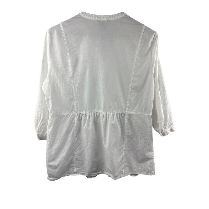 Women’s Bit & Bridle Large White Button Up Blouse
