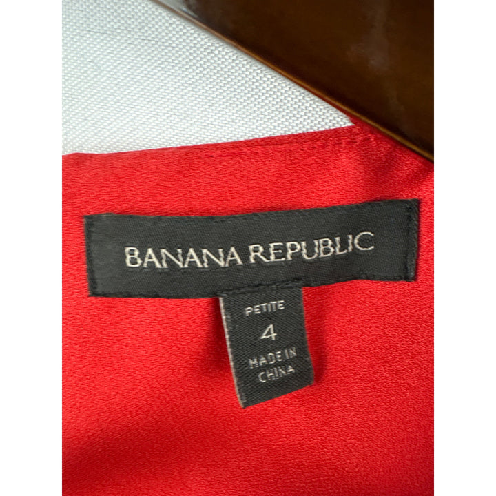 Women’s Banana Republic Size 4 Bright Orange Midi Dress w/ Belt
