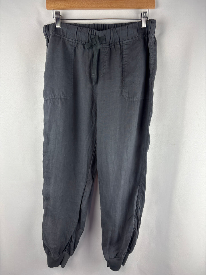 Women’s Caslon Small Dark Gray Linen Lounge Pants