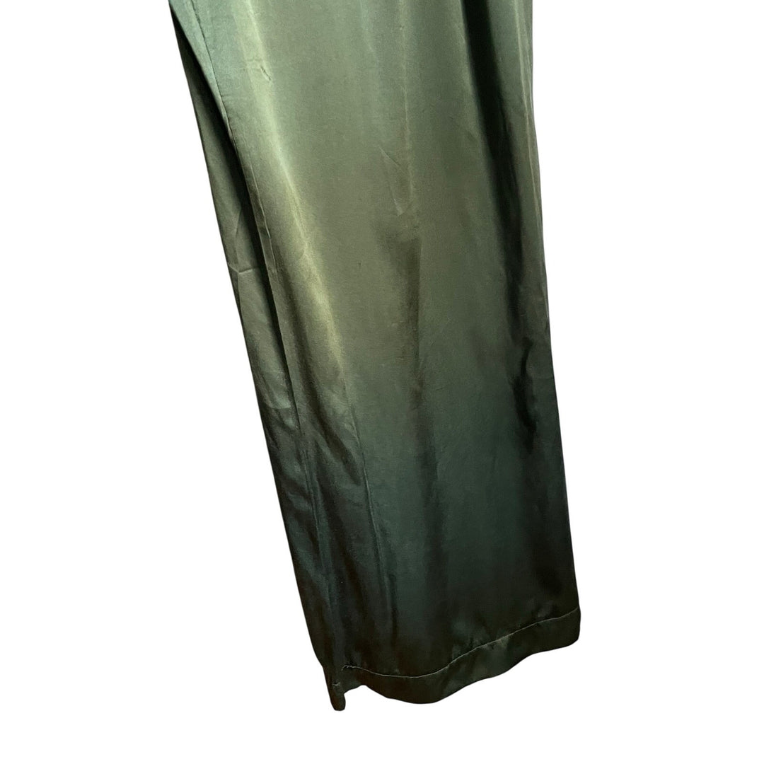 Zimmermann Wide Leg Forest Green Silk Belted Pants Party Resort Holiday Size 6