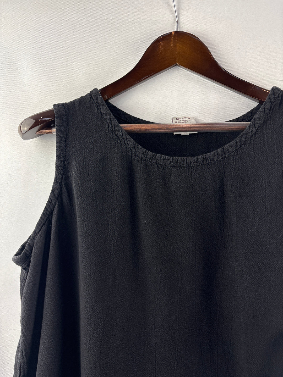 Women’s Oh My Gauze! XXL Black Sleeveless Blouse