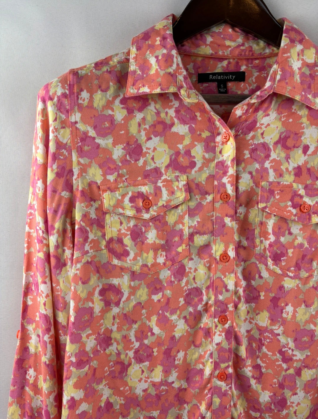 Women’s Relativity Small Multicolor Patterned Button Up