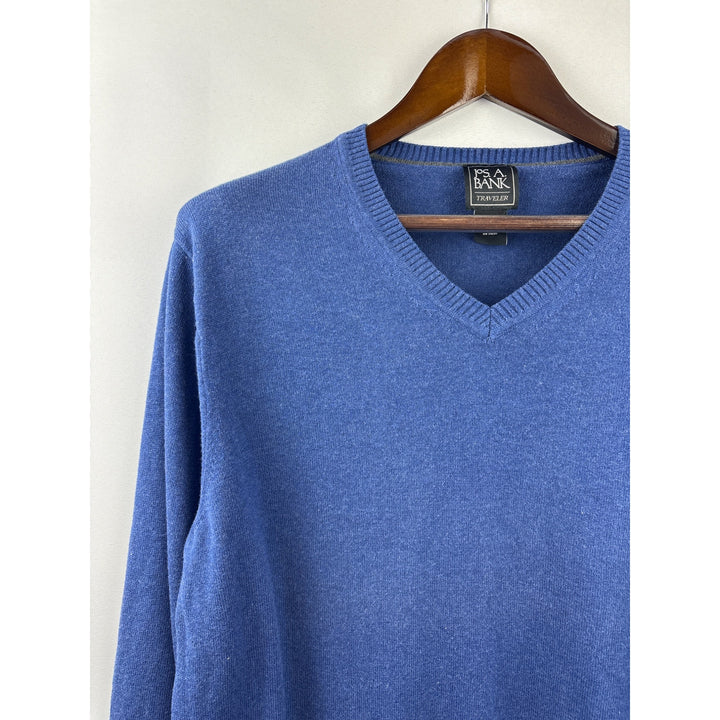 Men’s Jos. A. Bank Large Cobalt Blue Long Sleeve V-Neck Sweater