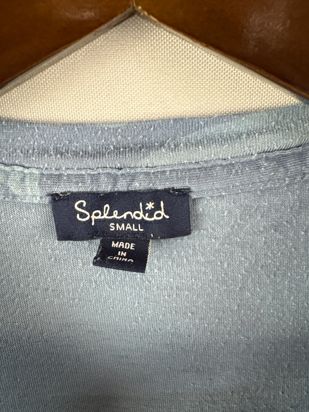 Women’s Splendid Small Grayish Blue Camo T-Shirt