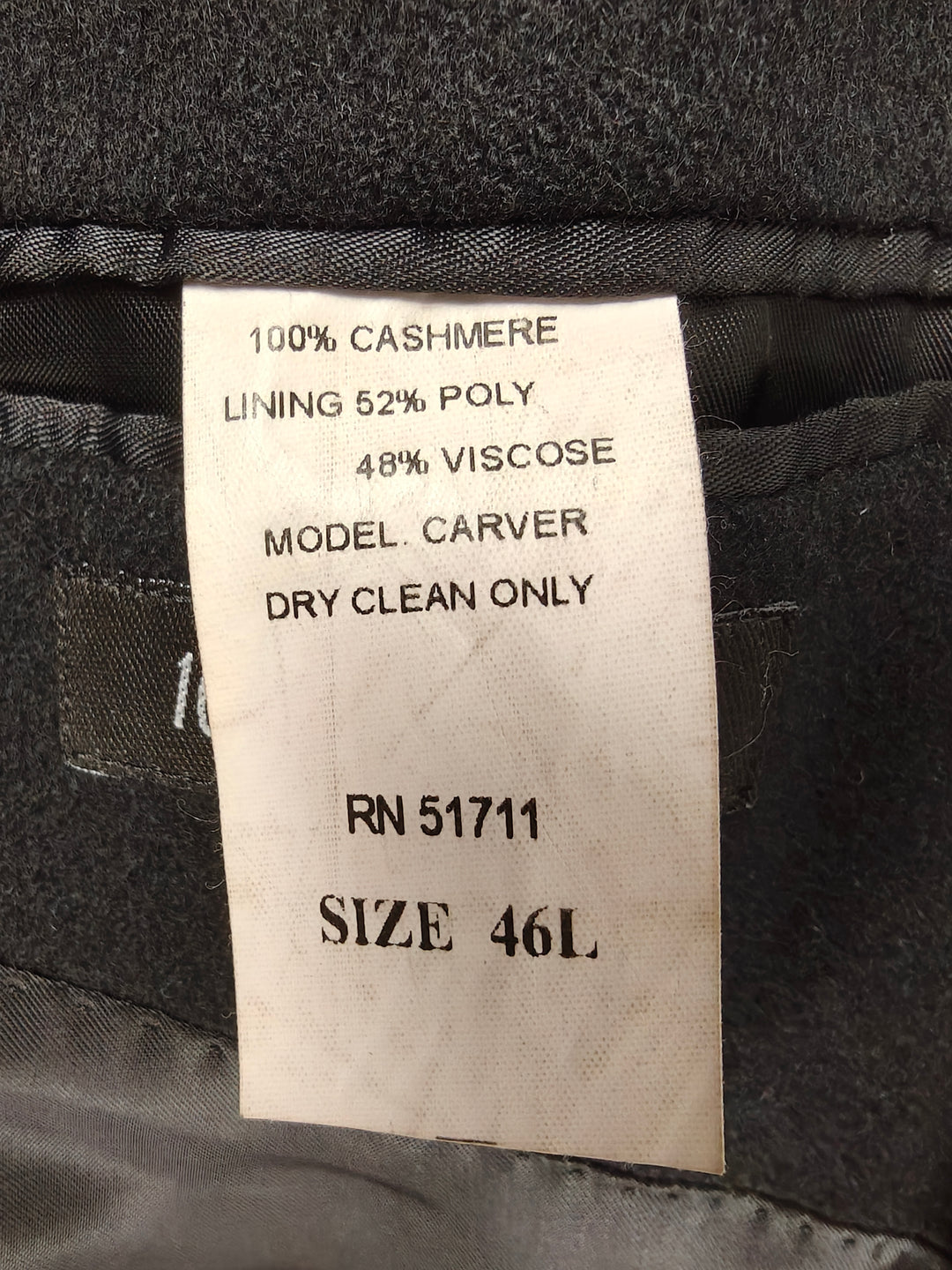 Mens Andrew Fezza Carver Cashmere Blazer Black Size 46L