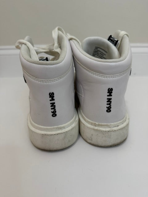 Steve Madden SM NY90 High Top Sneakers White Black Sz10