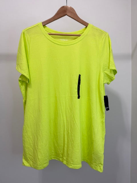 Torrid Neon Yellow Classic Fit Tee Sz1 /1X NWT