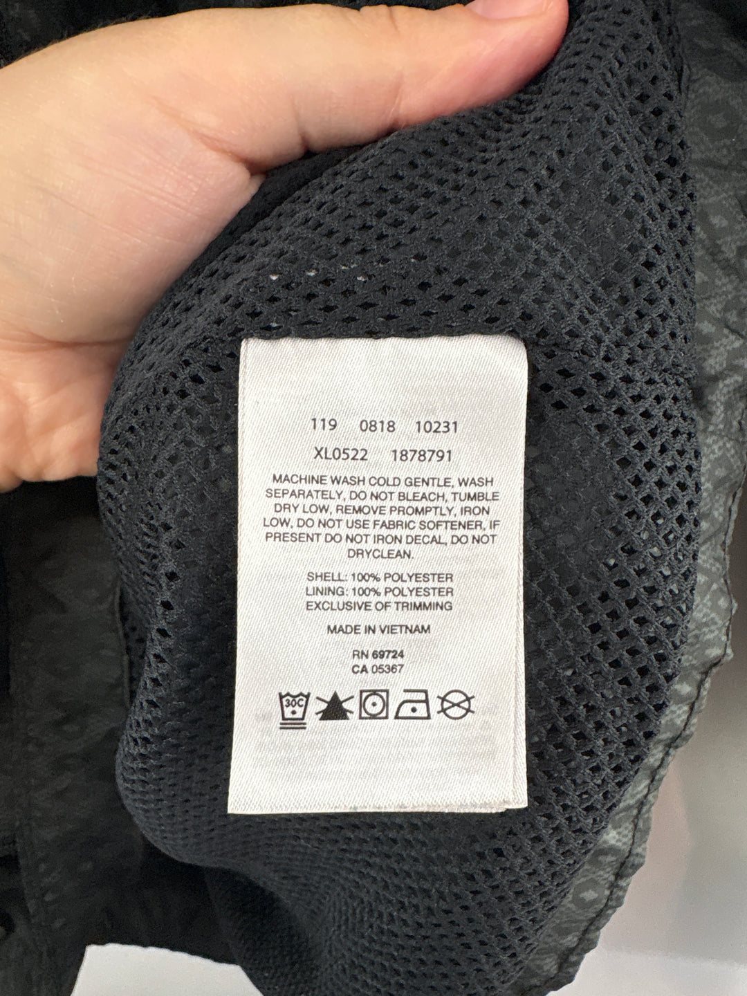 Women’s Columbia Small Dark Gray &amp; Black Raincoat