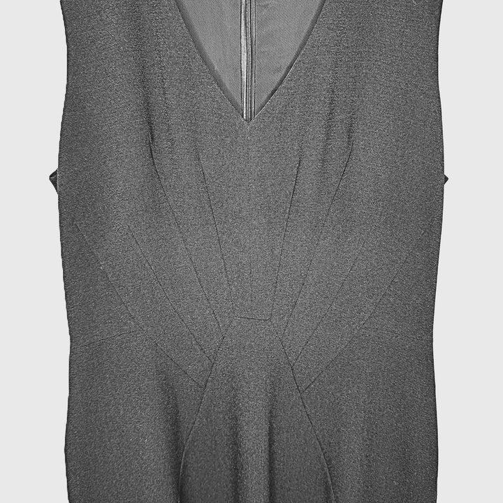 Alex + Alex Black Sleeveless Sheath Dress w/ Art Deco Darting, LBD, Size Small