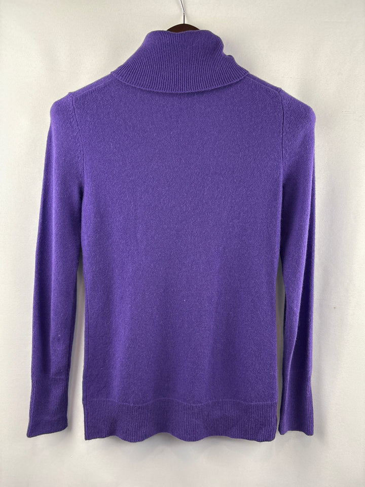 Women’s Alex Marie Small Purple Cashmere Turtleneck