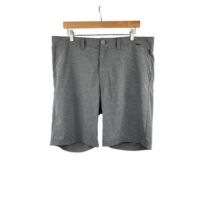 TravisMathew Mens Heather Gray Golf Shorts Size 36 Polyester Blend
