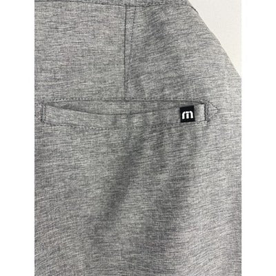 TravisMathew Mens Heather Gray Golf Shorts Size 36 Polyester Blend