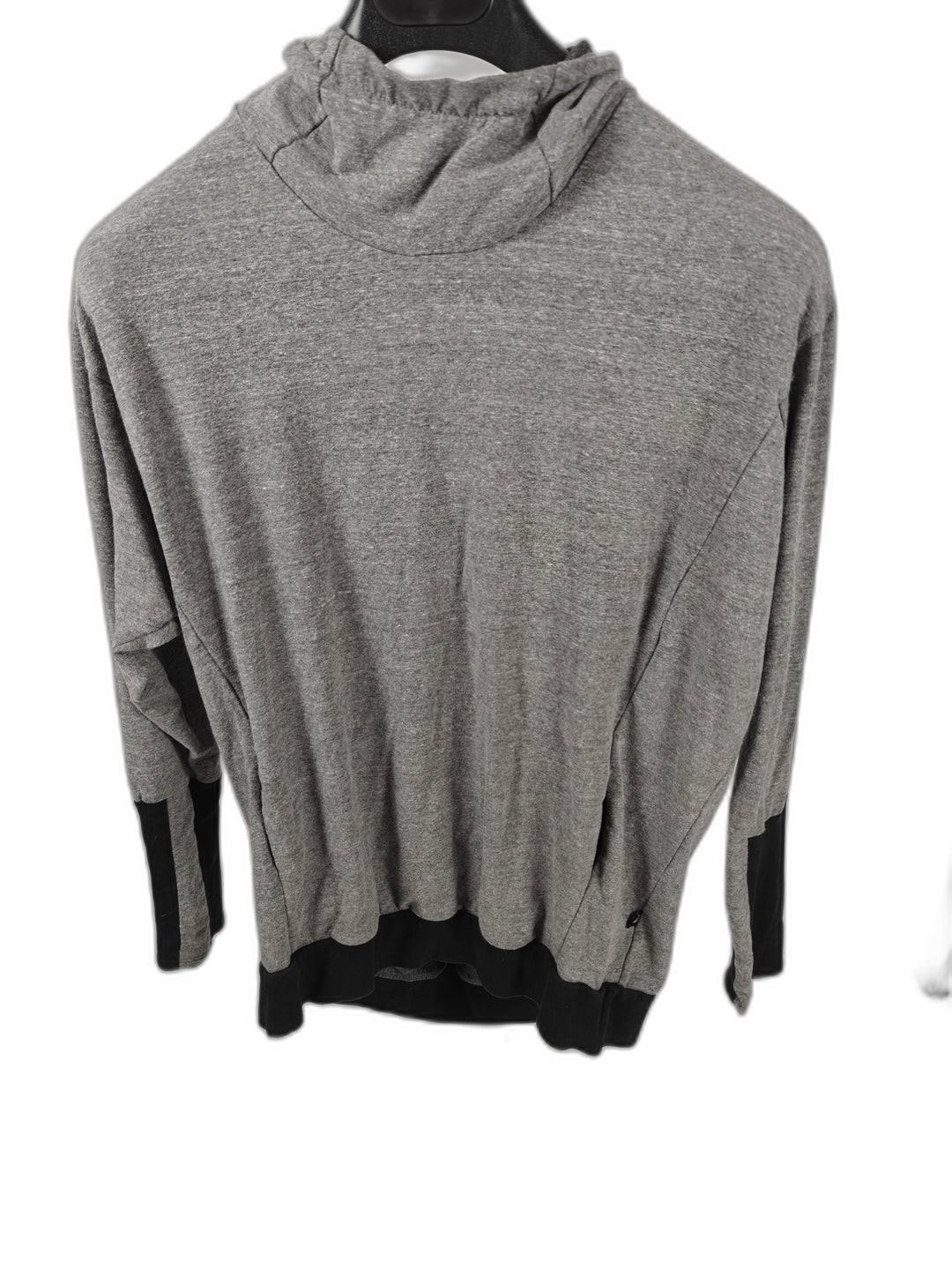 Womens Terez French Terry Hoodie Gray Black Size Large