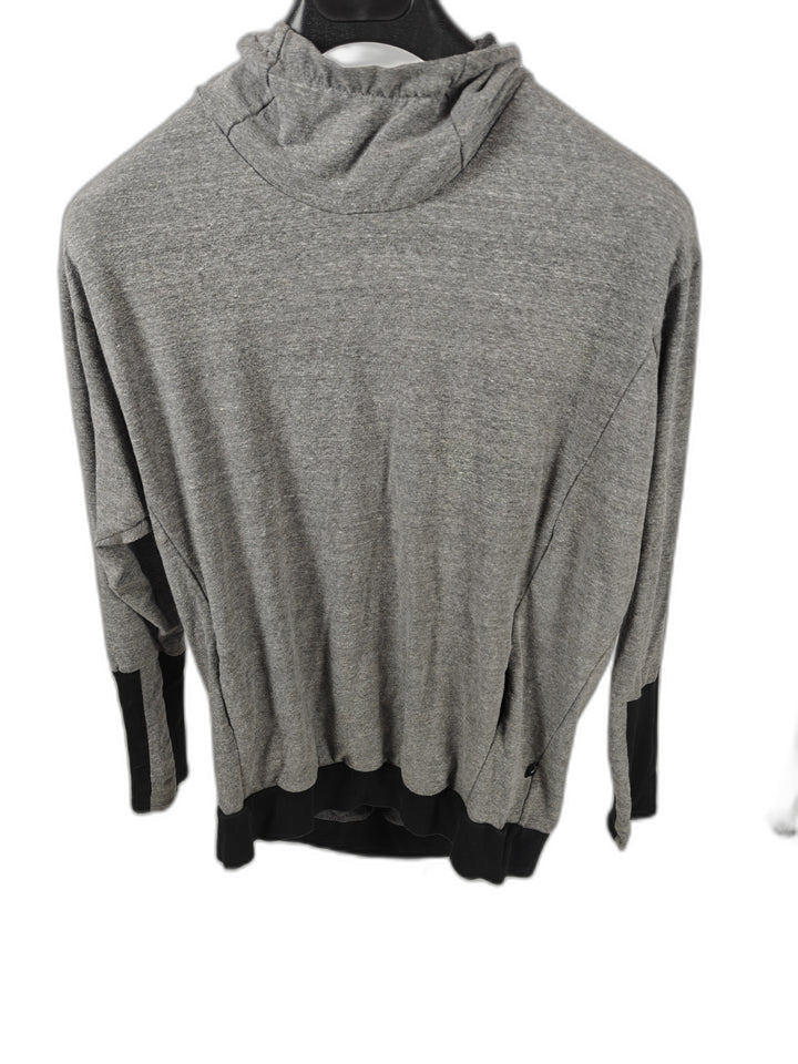 Womens Terez French Terry Hoodie Gray Black Size Large
