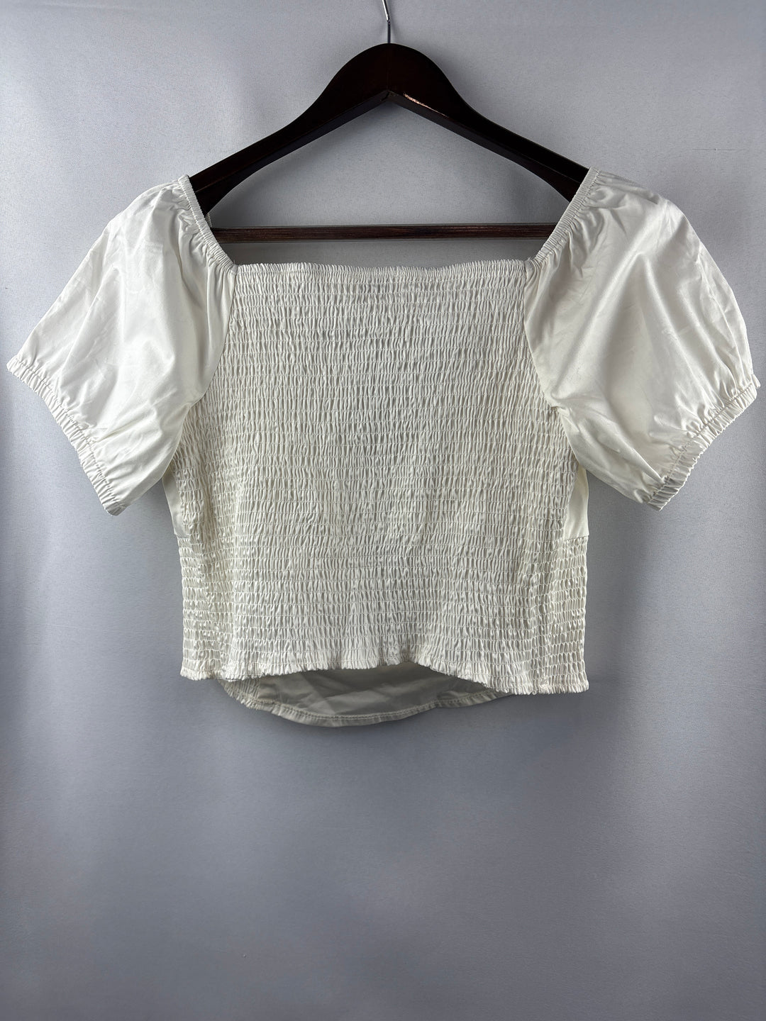 Women’s Unique Vintage 3X Cream Peasant Blouse