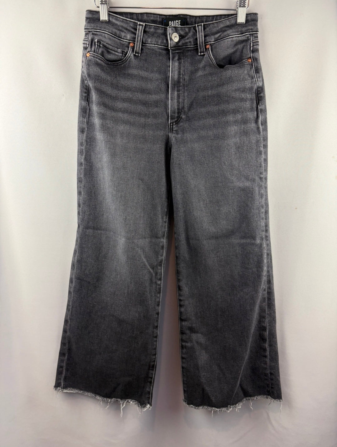 Women’s Paige Size 28 Dark Gray Wide Leg Jeans