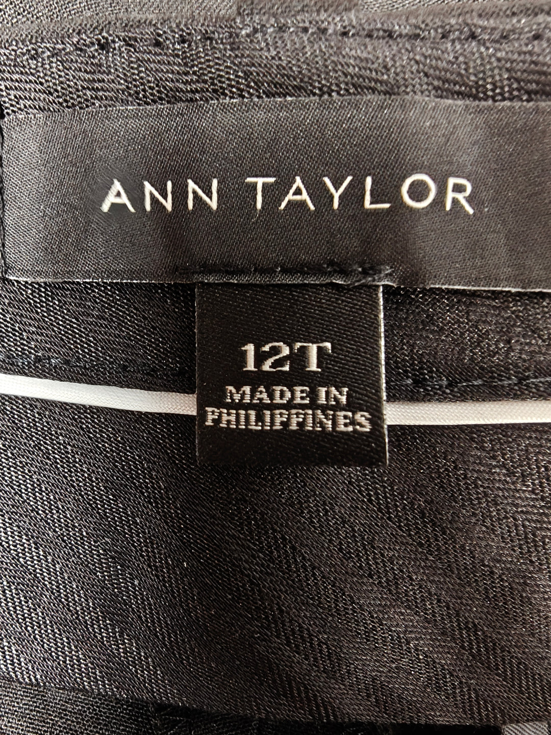 Womens Ann Taylor Trouser Pants Black Size 12T