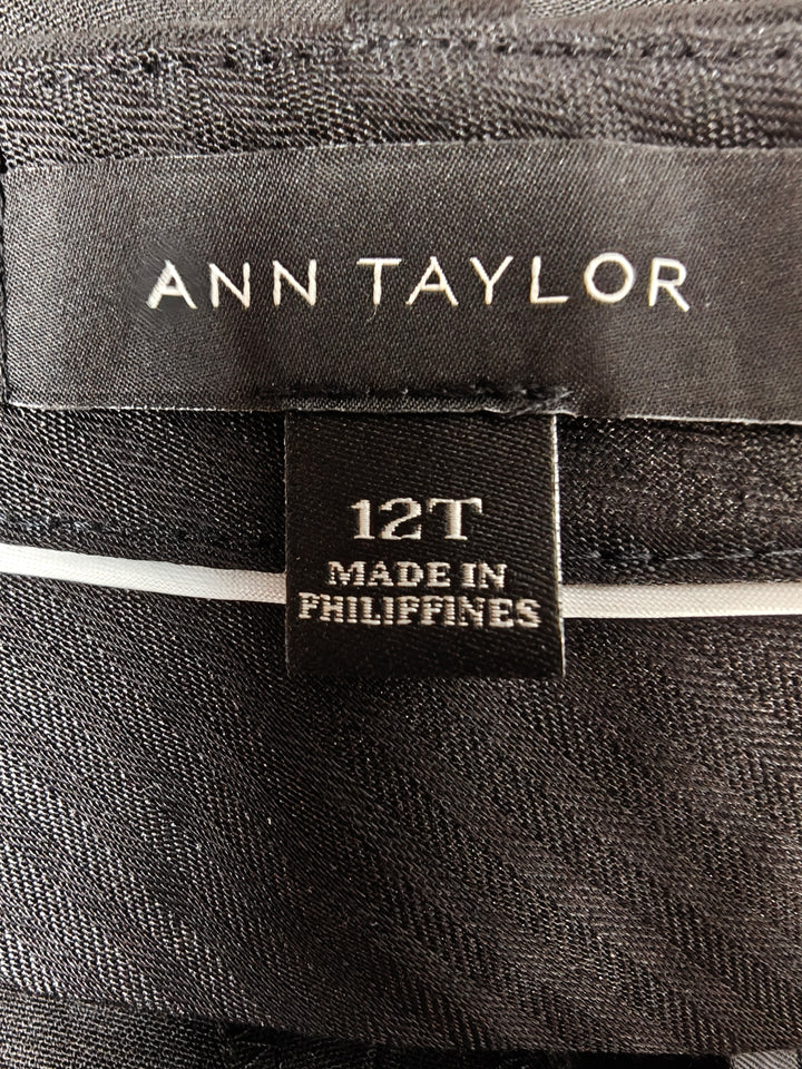 Womens Ann Taylor Trouser Pants Black Size 12T