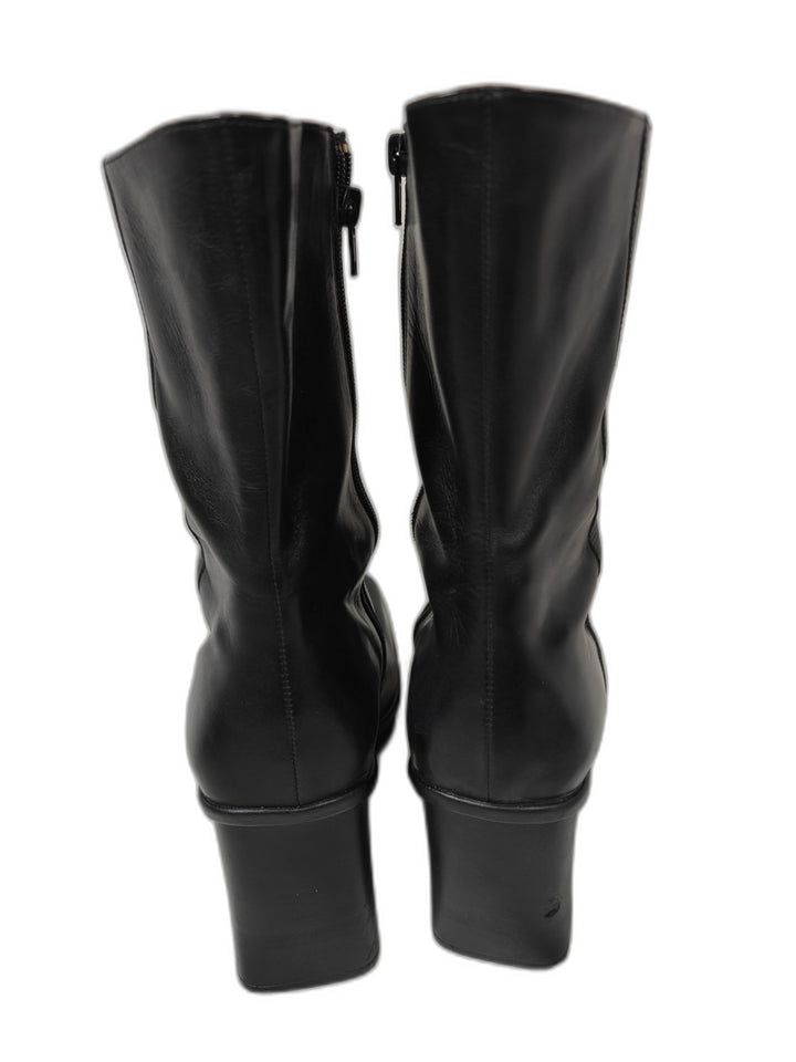 Women Via Spiga Mid Calf Boots Black Size 10
