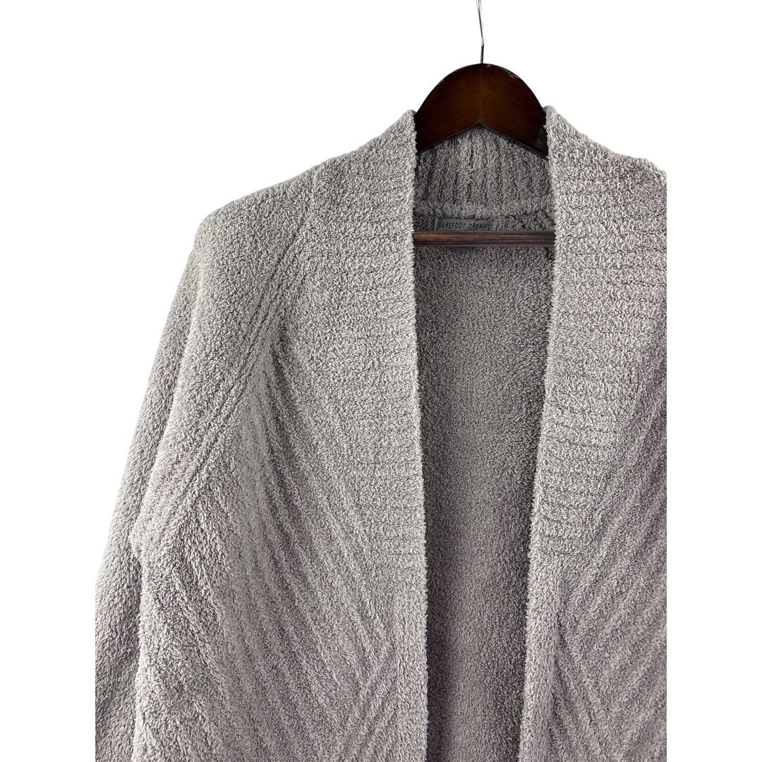 Women’s Barefoot Dreams Large Light Gray Plush Cardigan