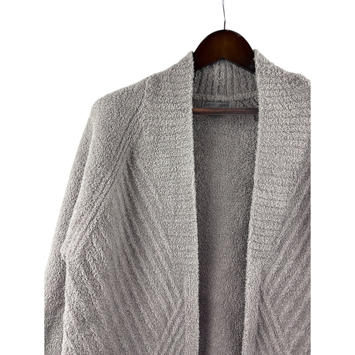 Women’s Barefoot Dreams Large Light Gray Plush Cardigan