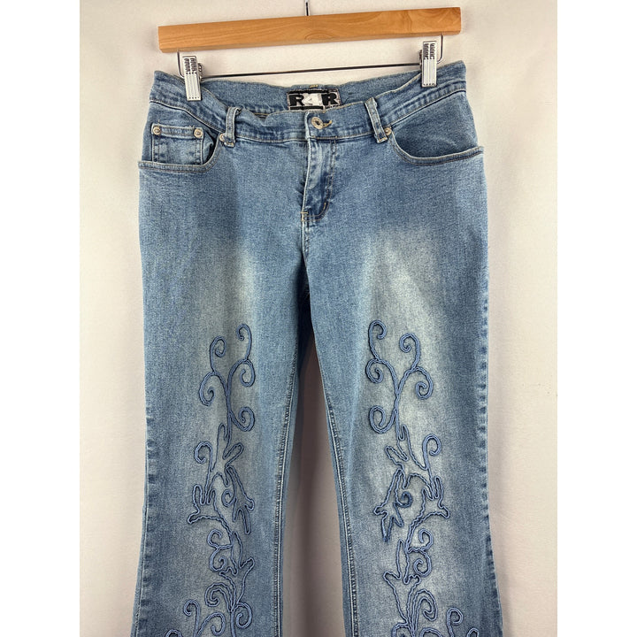 Women’s R4R Size 13 Light Blue Lowrise Jeans w/ Embroidery