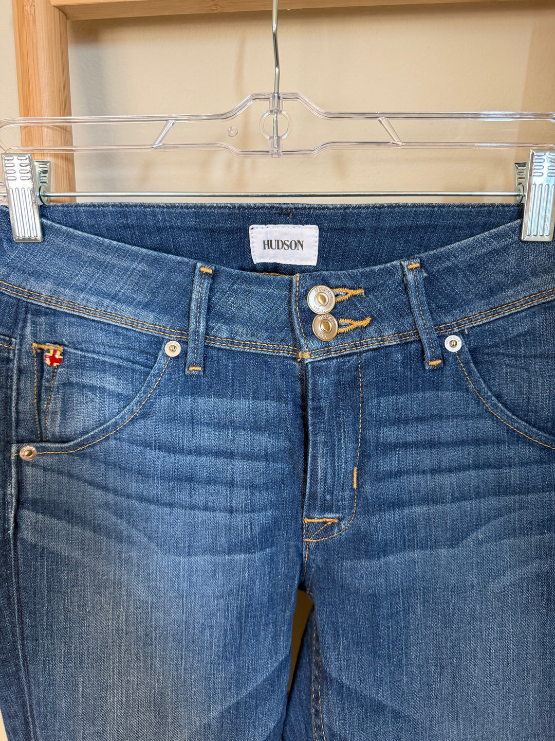 Hudson Jeans Low Rise Skinny Flap Pocket Jeans Y2K