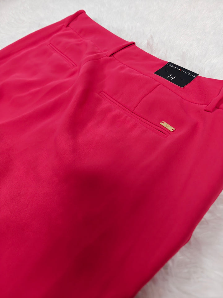 Tommy Hilfiger Womens Hot Pink Dress Pants Size 14 New With Tags