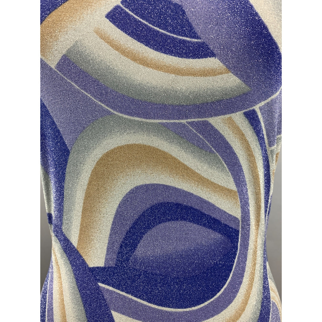 Bebe Women’s M Multicolor Swirl Print Cap Sleeve Top