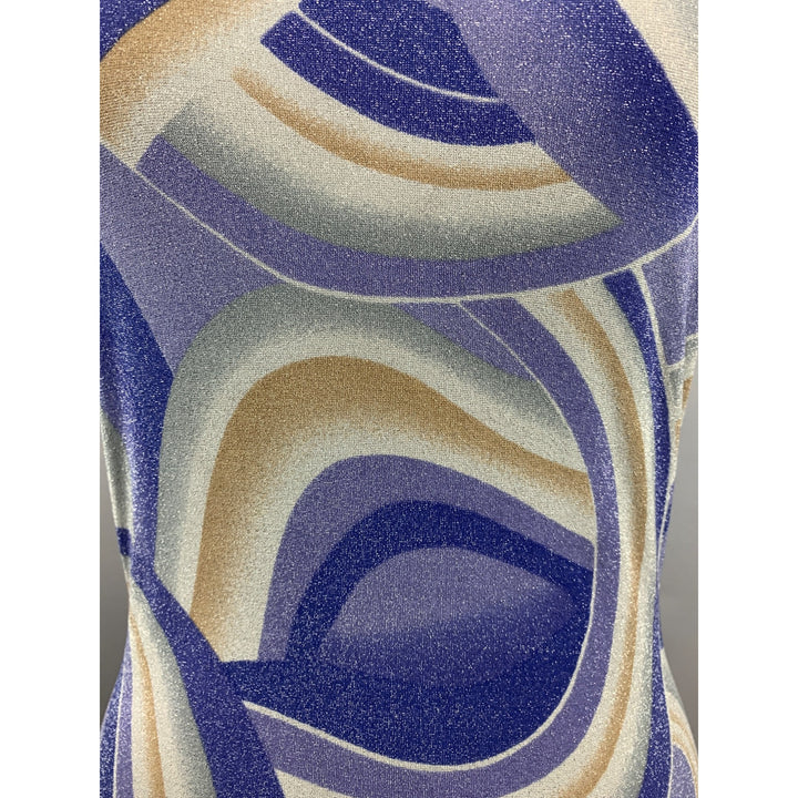 Bebe Women’s M Multicolor Swirl Print Cap Sleeve Top