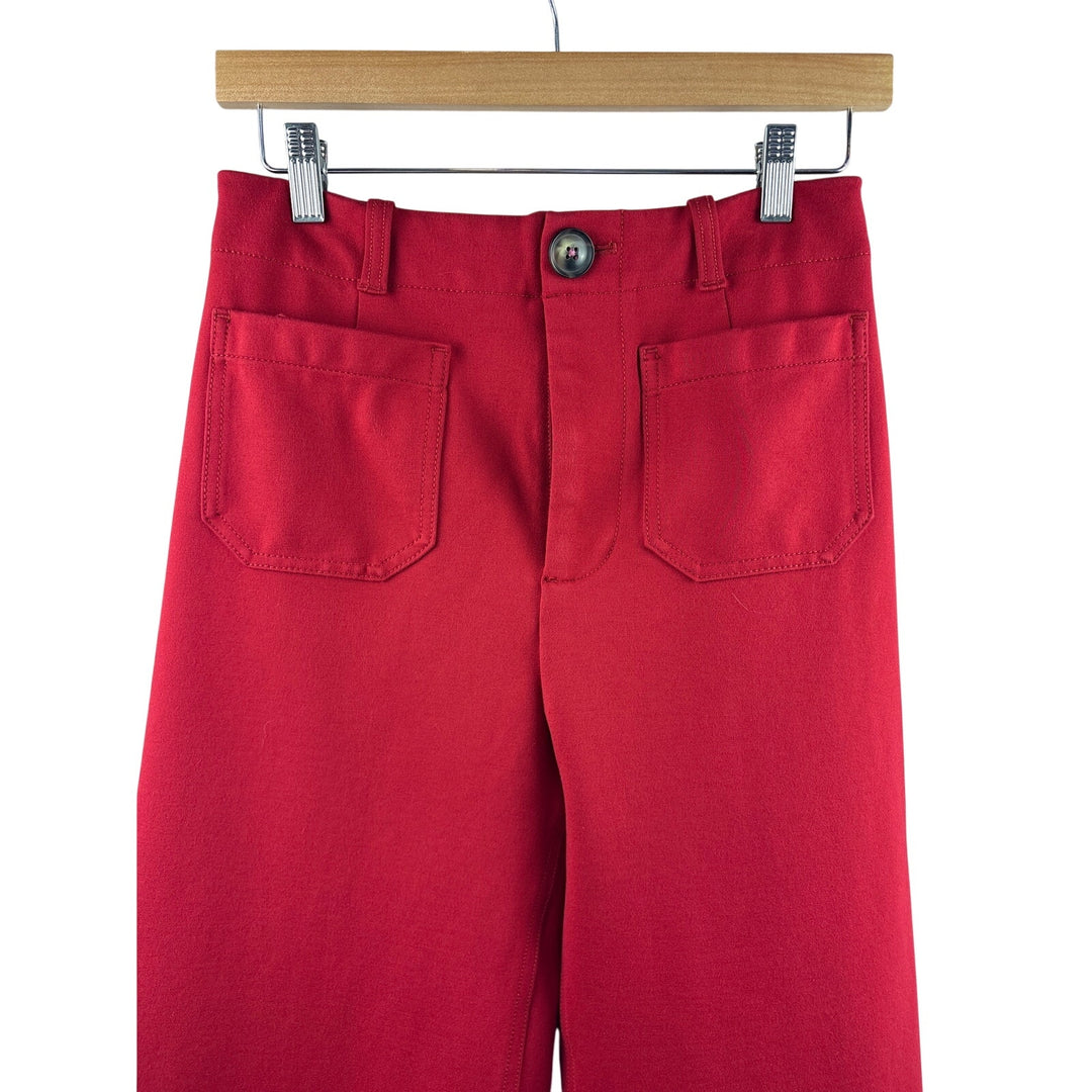 Women’s Anthropologie Size 4 Bright Red Wide Leg Slacks