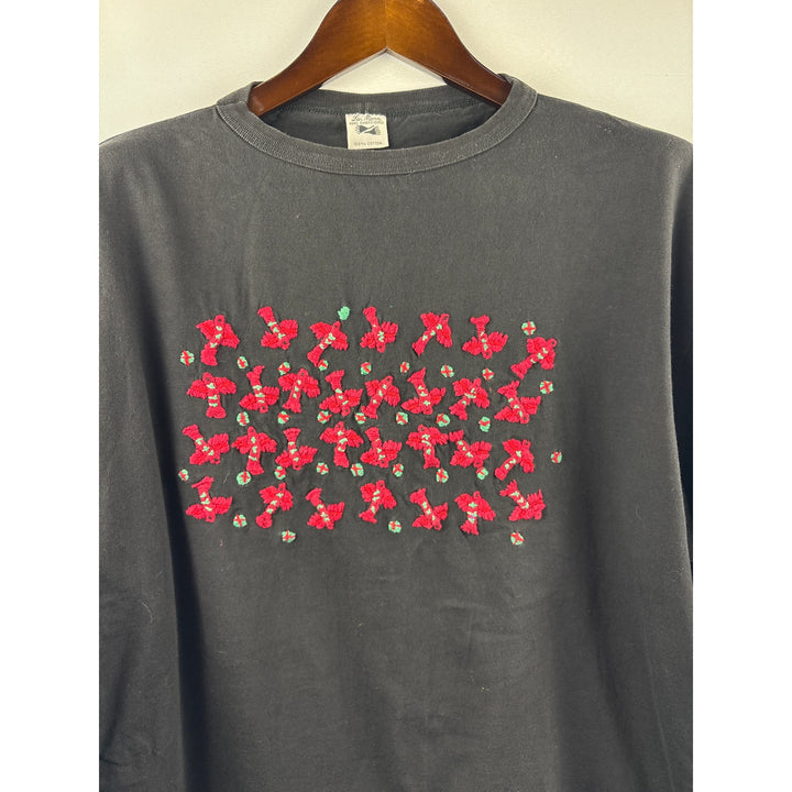 Women’s Los Manor XXL Black Long Sleeve Shirt w/ Bird Embroidery