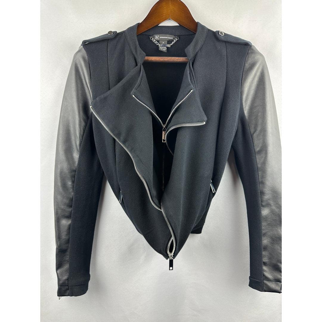 Women’s I.N.C. Asymmetrical Moto Jacket Black Size M