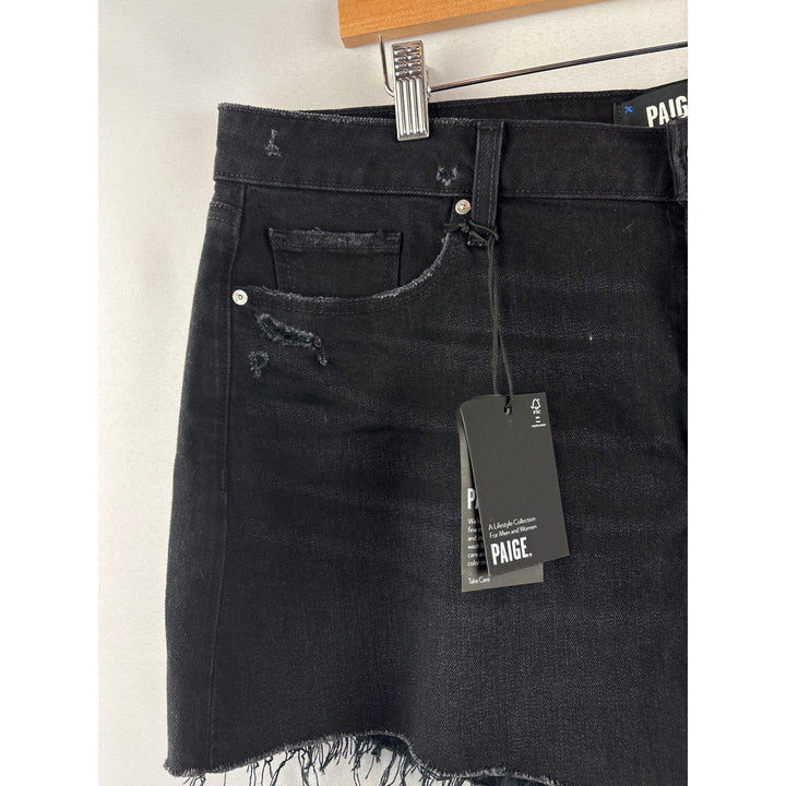Women’s Paige Size 31 Black Mid Rise Jean Shorts