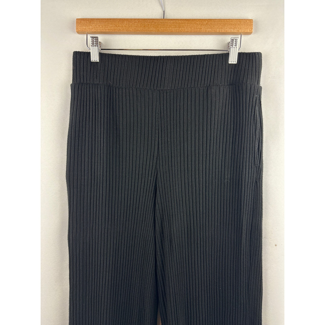 Women’s Catherine MaLandrind Large Black Ribbed Lounge Pants