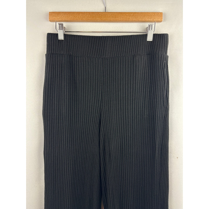 Women’s Catherine MaLandrind Large Black Ribbed Lounge Pants