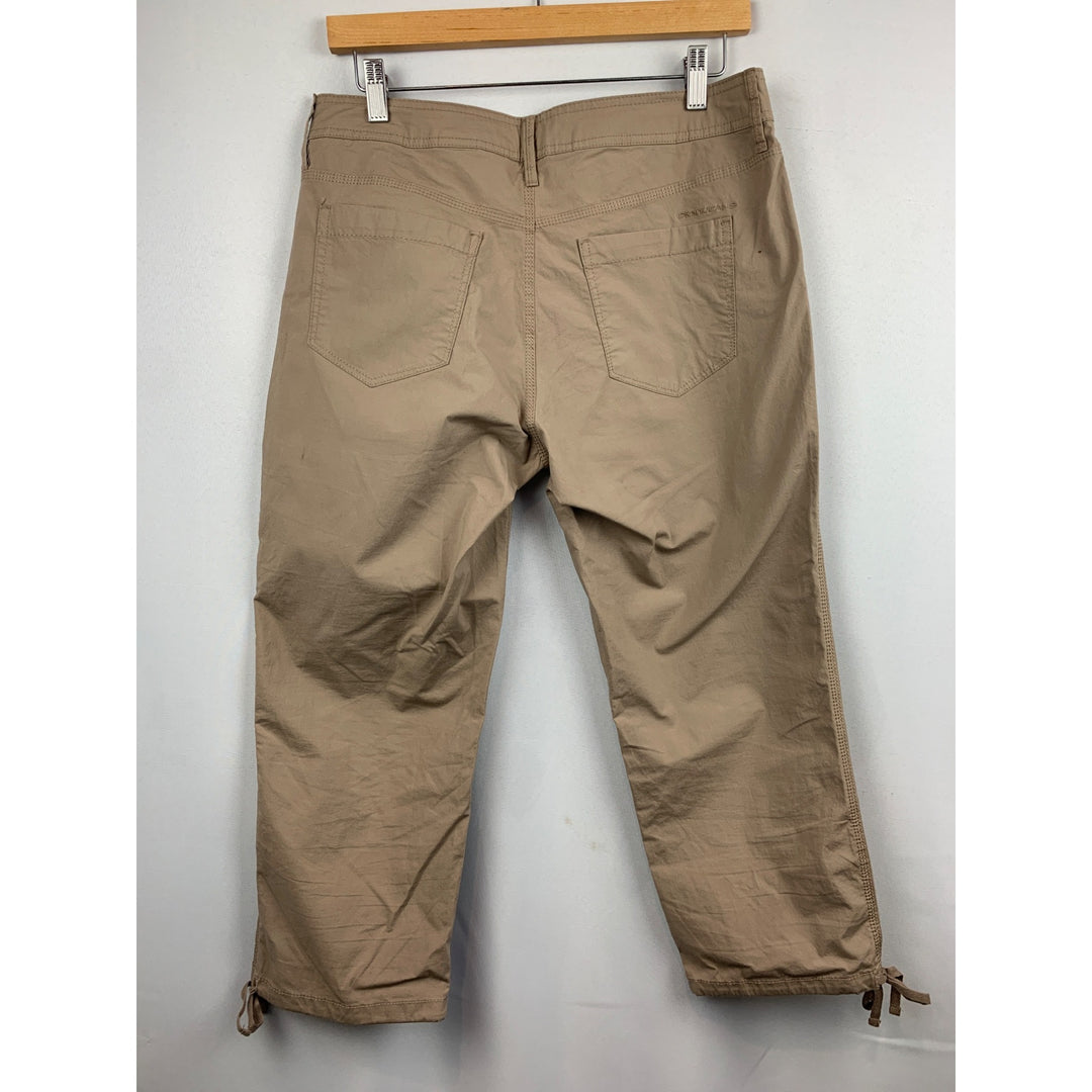 DKNY Jeans Womens Beige Capri Pants With Tie Hem - Size 6