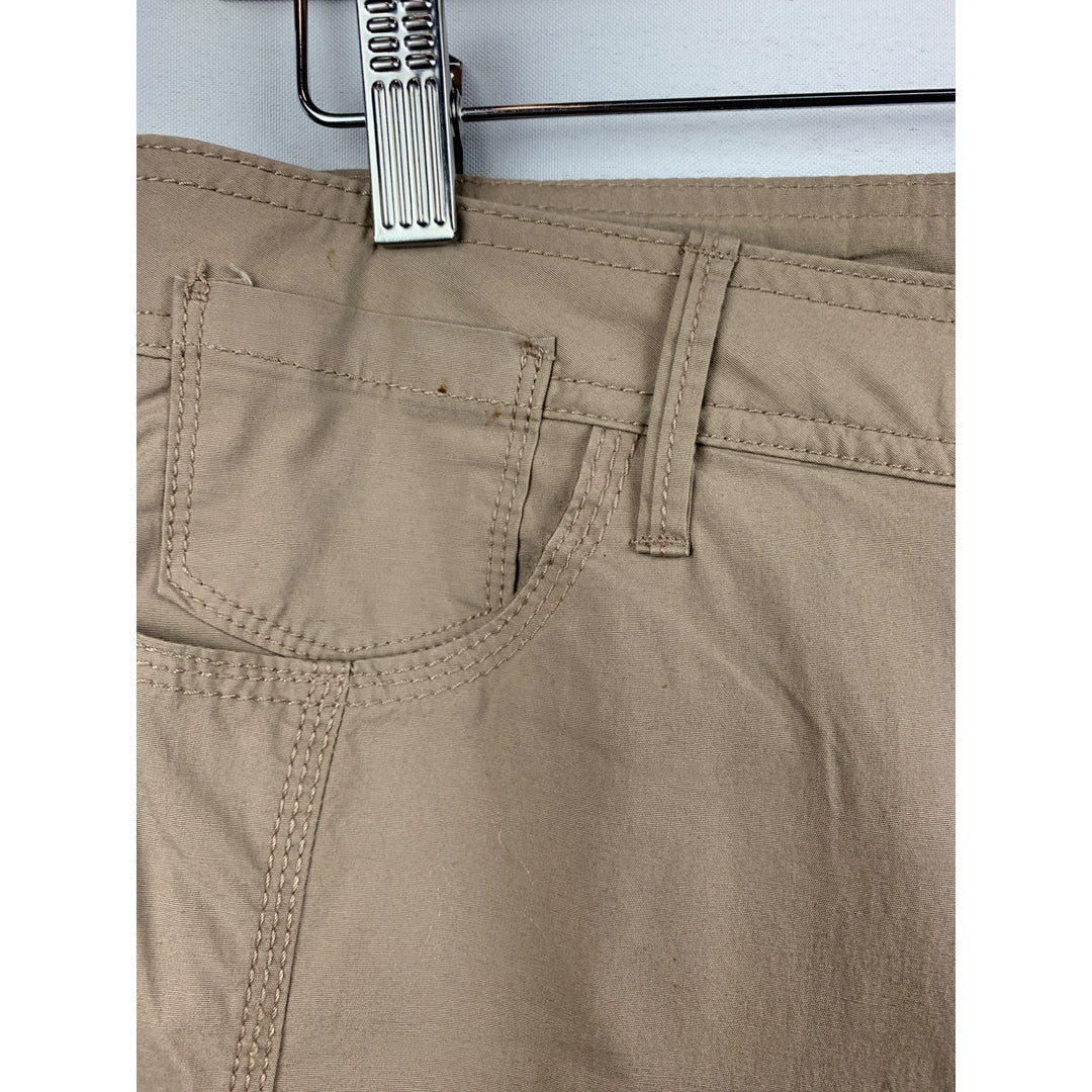 DKNY Jeans Womens Beige Capri Pants With Tie Hem - Size 6